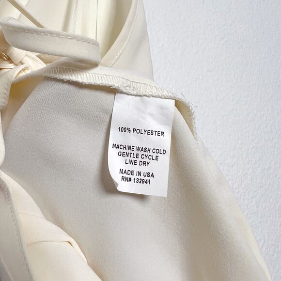 Amanda Uprichard Off White Open Back Janet Jumpsuit Size Medium - Picture 10 of 11